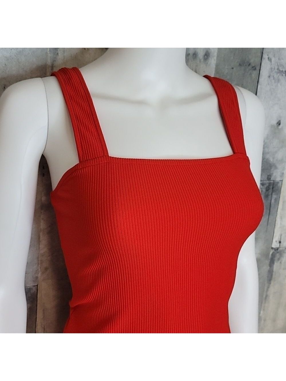 NWT SHOW Me Your MuMu Rory Ribbed Square Neck Top - Picture 3 of 9